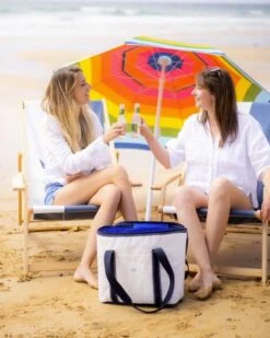 2 Deckchairs + A FREE Soft Cooler Recycled Sail