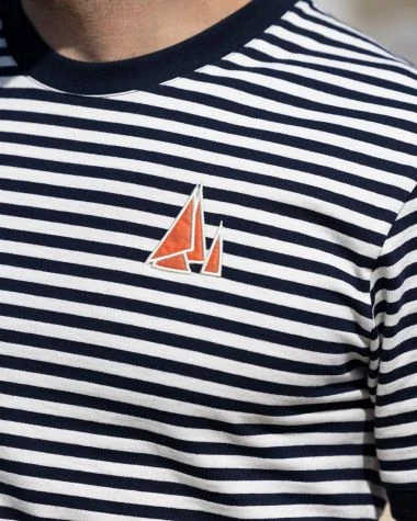 Men's Breton Shirt - Nantucket Recycled Sail - Image 7