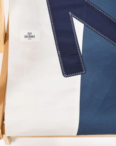 Beechwood Deckchair Nattier Blue Recycled Sail - Image 2