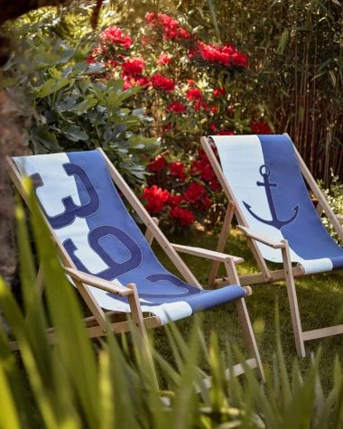 Beechwood Deckchair Nattier Blue Recycled Sail - Image 7
