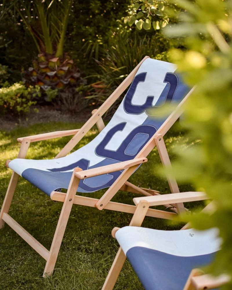 Beechwood Deckchair Nattier Blue Recycled Sail - Image 8