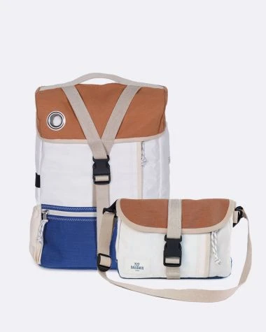 Combo Pack: Biky And Scooty Blue And Brown Recycled Sail