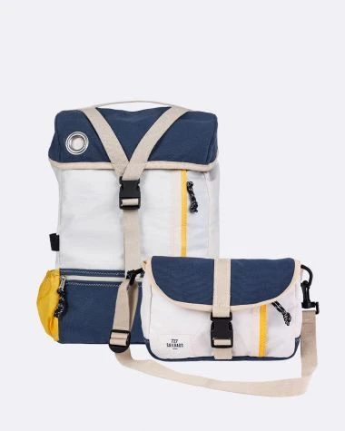 Combo Pack: Biky And Scooty Blue And Yellow Recycled Sail