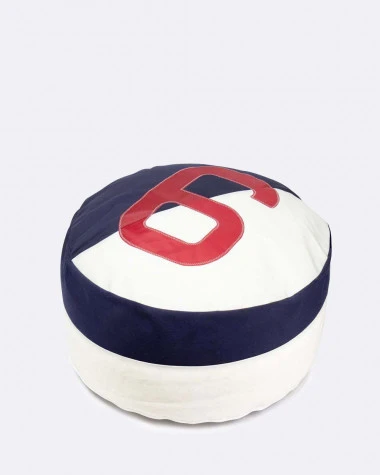 Cruise Bean Bag β28 Navy Blue And Red Recycled Sail