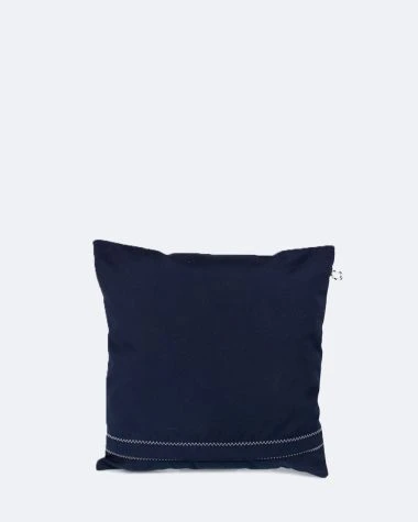 Cushion 15x15 In Navy Blue And Red Recycled Sail - Image 2