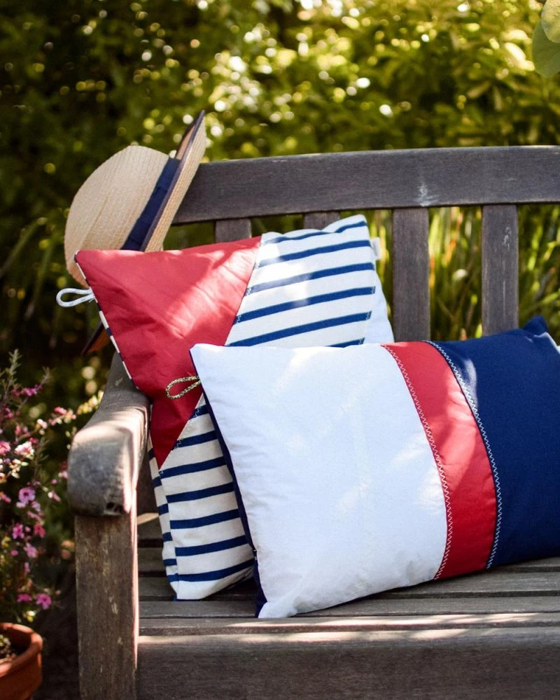 Cushion 40x40 Breton Stripes Recycled Sail - Image 8
