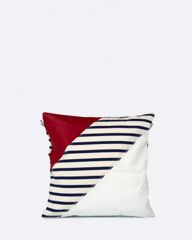Cushion 40x40 Breton Stripes Recycled Sail