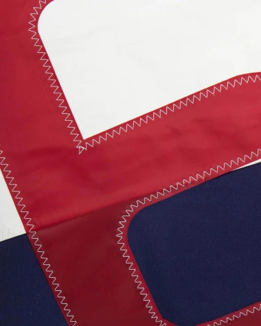 Cushion 20x20 In Navy Blue And Red Recycled Sail - Image 4