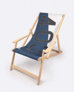 Beechwood Deckchair Nattier Blue And Grey Recycled Sail
