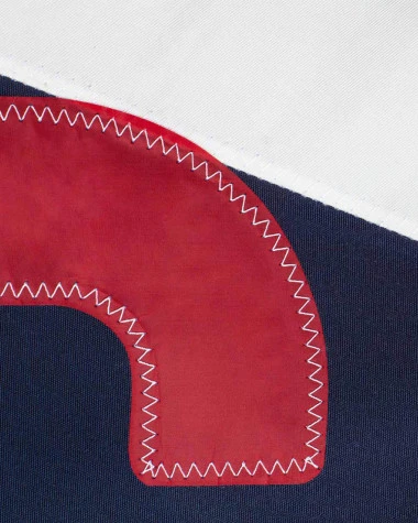 Beechwood Deckchair Navy & Red Recycled Sail - Image 4