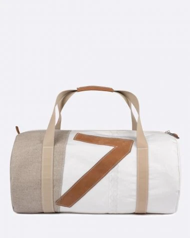 Onshore Duffel Bag Linen And Lether Recycled Sail