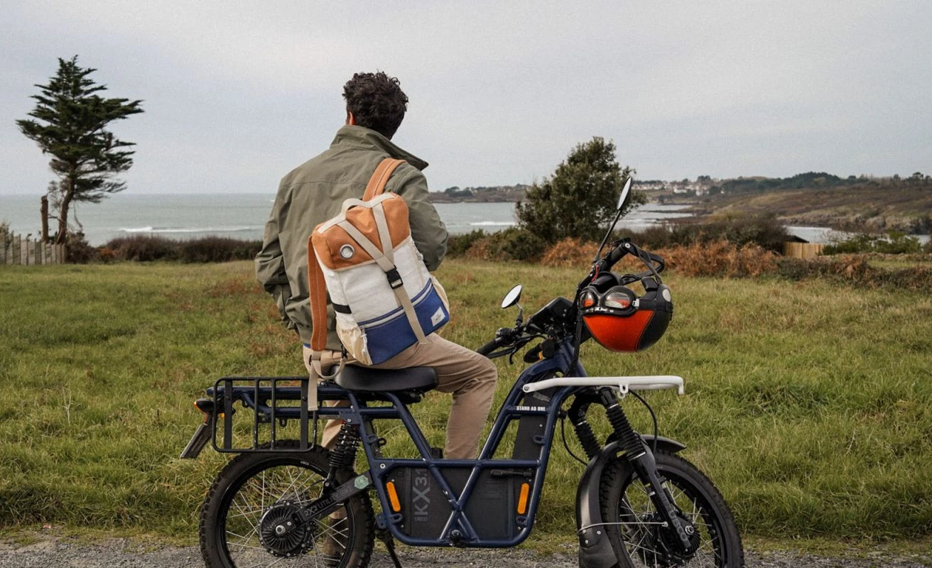 Duo Pack: Biky Pannier Backpack Convertible Recycled Sail - Image 3