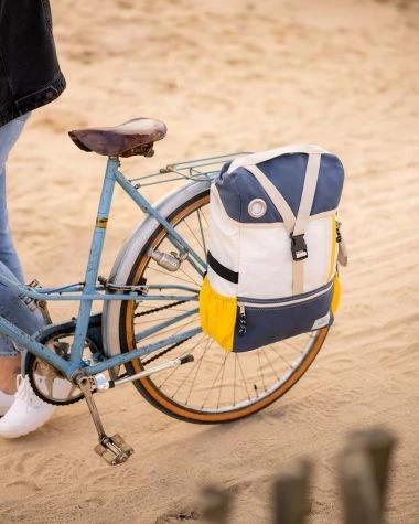 Duo Pack: Biky Pannier Backpack Convertible Recycled Sail - Image 5