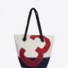 Legend Handbag Navy Blue And Red Recycled Sail