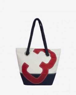 Legend Handbag Navy Blue And Red Recycled Sail