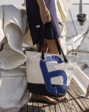 Sandy Handbag Navy Blue Recycled Sail - Image 5
