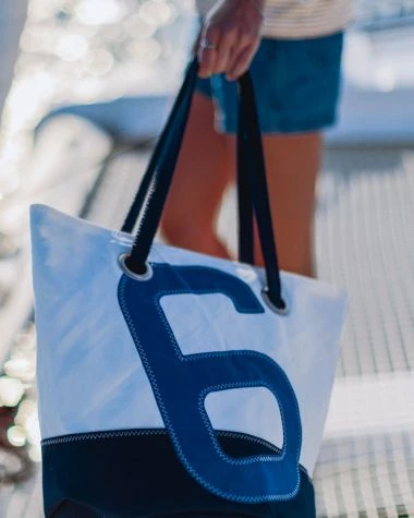 Sandy Handbag Navy Blue Recycled Sail - Image 6