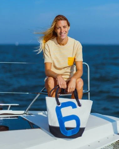 Sandy Handbag Navy Blue Recycled Sail - Image 7