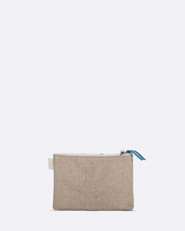 Makeup Bag Blue Recycled Sail - Image 2