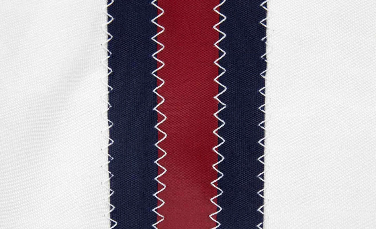 Makeup Bag Red And Navy Blue Recycled Sail - Image 3