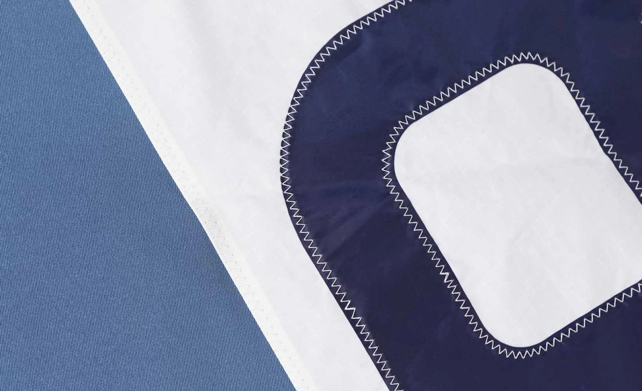 Maxi Bean Bag 55x55 In Shades Of Blue Recycled Sail - Image 3