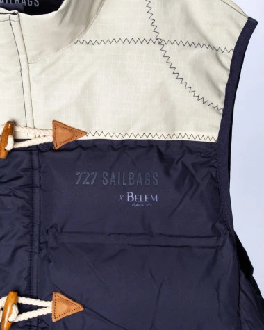 Men's Sleeveless Down Jacket Belem Collection Recycled Sail - Image 7
