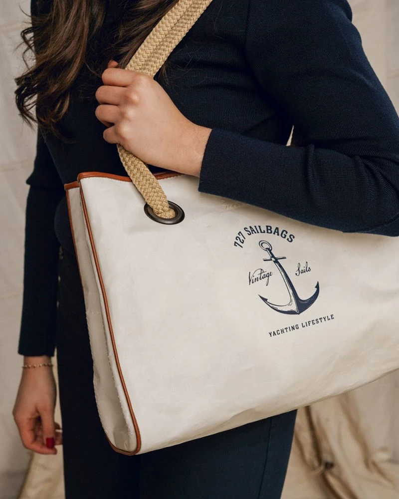 Pack: Seaside Tote And Zipped Pouch Classic Yachting Recycled Sail - Image 8