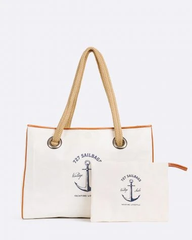 Pack: Seaside Tote And Zipped Pouch Classic Yachting Recycled Sail