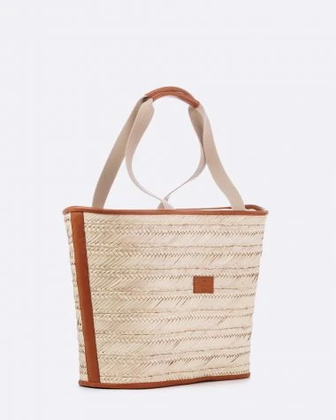 Pénélope Basket Bag Camel Brown Recycled Sail - Image 5