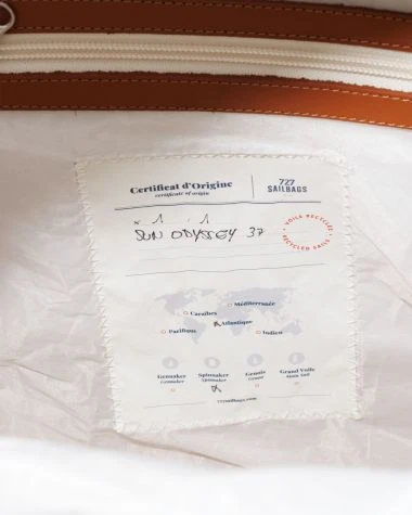 Pénélope Basket Bag Camel Brown Recycled Sail - Image 10