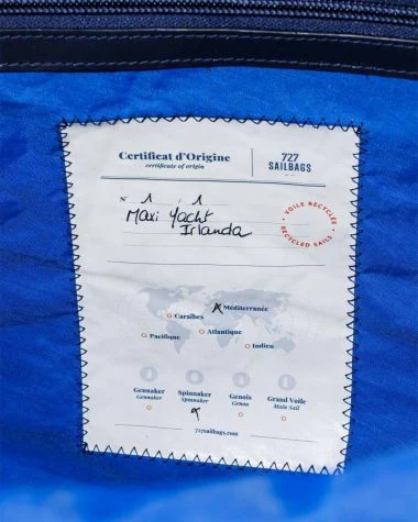 Pénélope Basket Bag Navy Blue Recycled Sail - Image 11