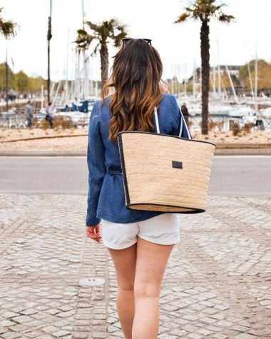 Pénélope Basket Bag Navy Blue Recycled Sail - Image 14