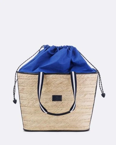 Pénélope Basket Bag Navy Blue Recycled Sail - Image 4