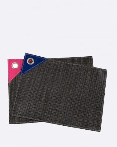 Placemat Grey And Pink Recycled Sail - Image 2