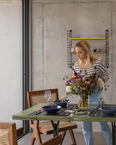 Placemat Grey And Pink Recycled Sail - Image 7