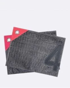 2 Placemats Grey And Pink Recycled Sail