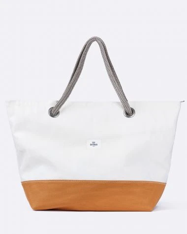 Carla Travel Bag Caramel And Grey Recycled Sail - Image 2