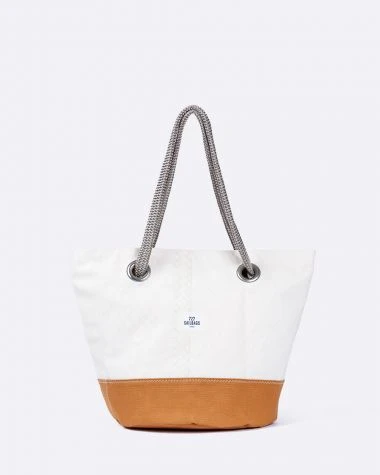 Sandy Handbag Caramel And Grey Recycled Sail - Image 2