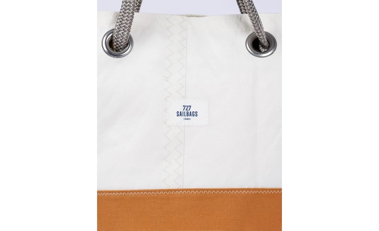 Sandy Handbag Caramel And Grey Recycled Sail - Image 3