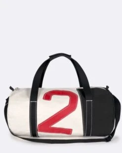 Onshore Duffel Bag Black And Red Recycled Sail