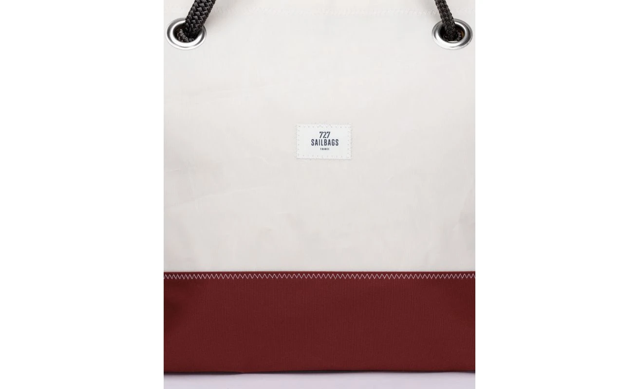 Carla Travel Bag Brick Red Recycled Sail - Image 3