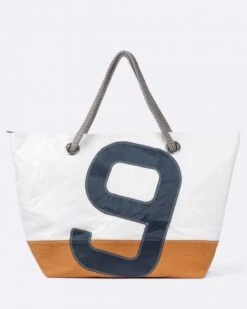 Carla Travel Bag Caramel And Grey Recycled Sail