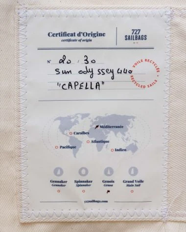 Carla Travel Bag Brick Red Recycled Sail - Image 6