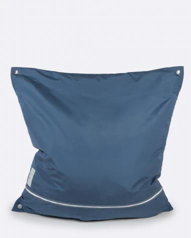 Maxi Bean Bag 55x55 In Nattier Blue And Navy Blue Recycled Sail - Image 2