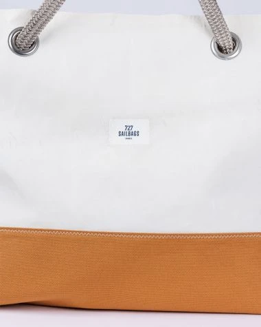 Carla Travel Bag Caramel And Grey Recycled Sail - Image 4