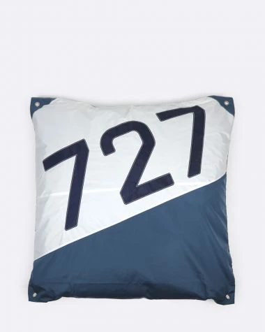 Maxi Bean Bag 55x55 In Nattier Blue And Navy Blue Recycled Sail - Image 5