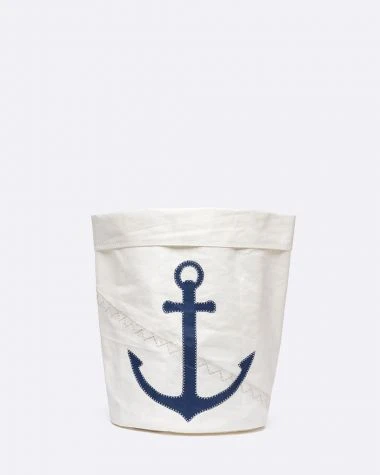 Paper Basket Blue Anchor Recycled Sail