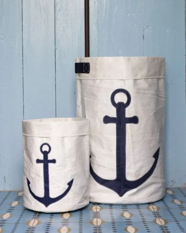 Paper Basket Blue Anchor Recycled Sail - Image 7
