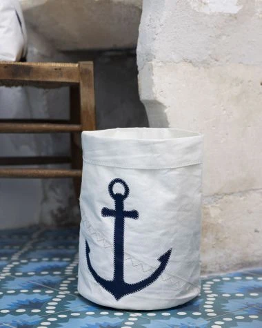 Paper Basket Blue Anchor Recycled Sail - Image 9