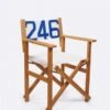 Beechwood Directors Chair Blue Recycled Sail